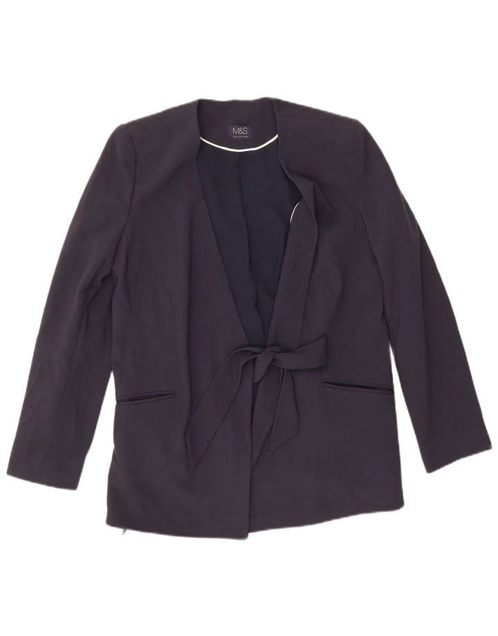 Marks & Spencer Γυναικείο σακάκι UK 12 Medium Navy Blue Polyester