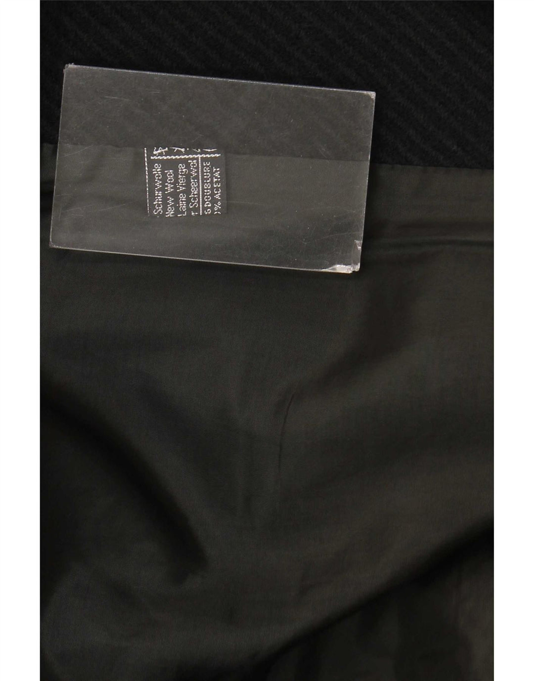 Vintage γυναικείο πανωφόρι UK 12 Medium Black Colourblock Νέο μαλλί
