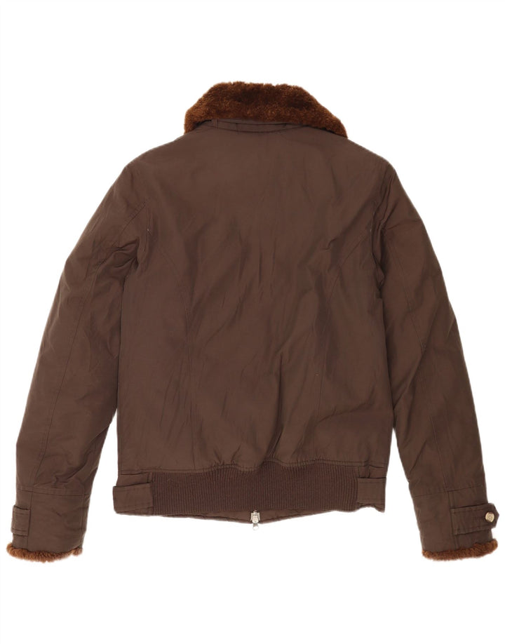 Woolrich Γυναικείο μπουφάν UK 16 Large Brown Βαμβακερό