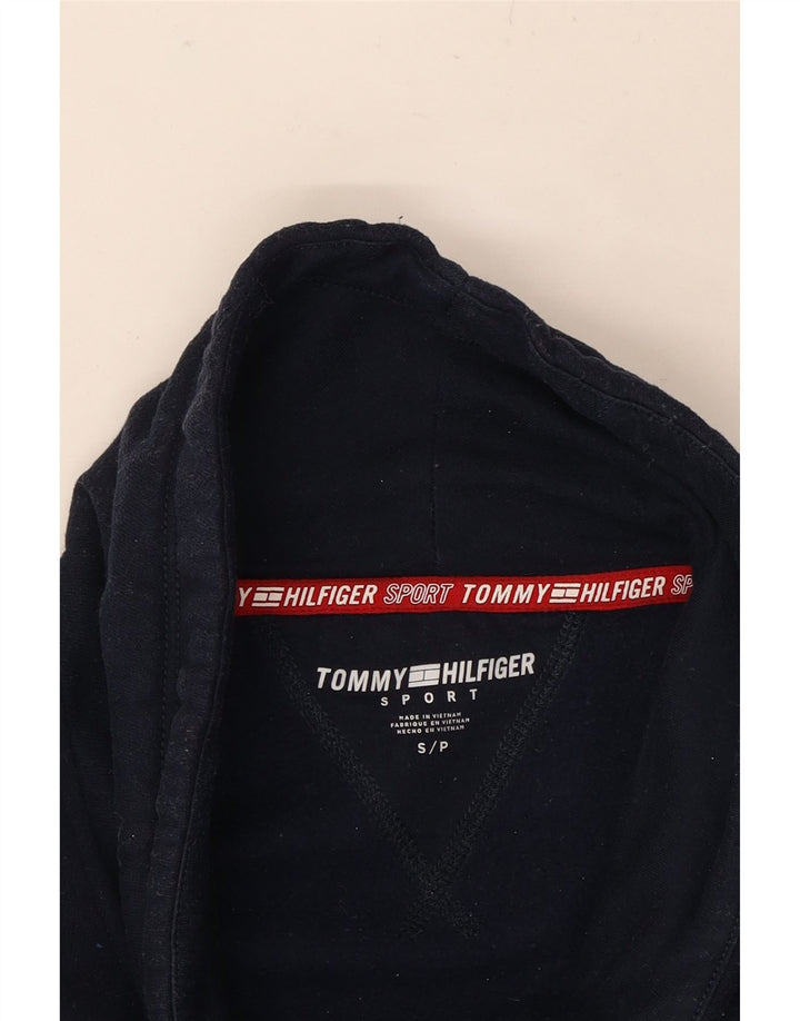 TOMMY HILFIGER Womens Oversized Sweatshirt Jumper UK 10 Small Navy Blue Vintage Tommy Hilfiger and Second-Hand Tommy Hilfiger from Messina Hembry 