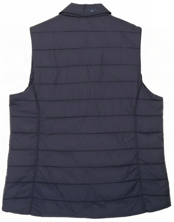 Weird Fish Womens Padded Gilet UK 16 Large Navy Blue Nylon