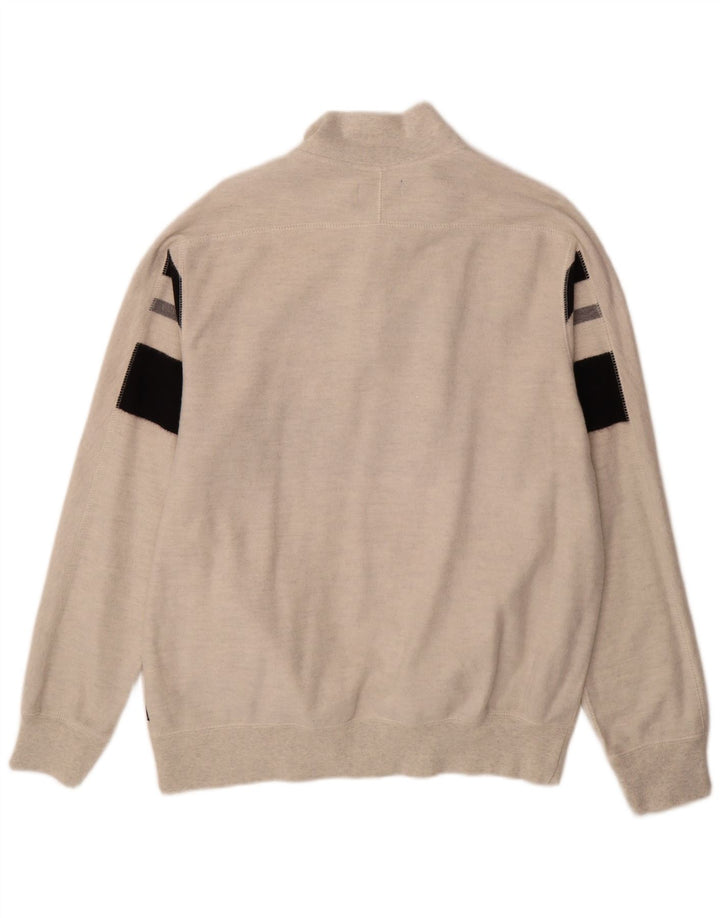 Chaps Ανδρικό φούτερ με λαιμόκοψη Jumper XL Γκρι χρώματος βαμβακερό