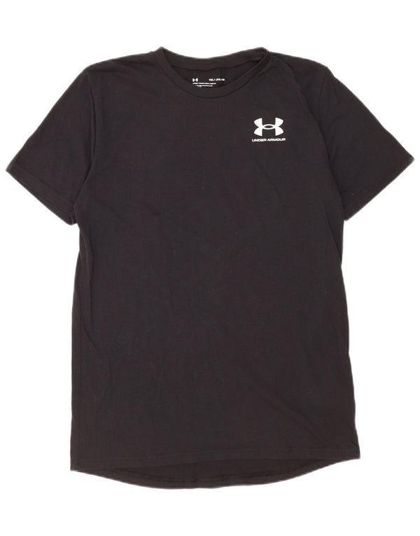 Under Armour Boys T-Shirt Top 13-14 Years XL Black Cotton