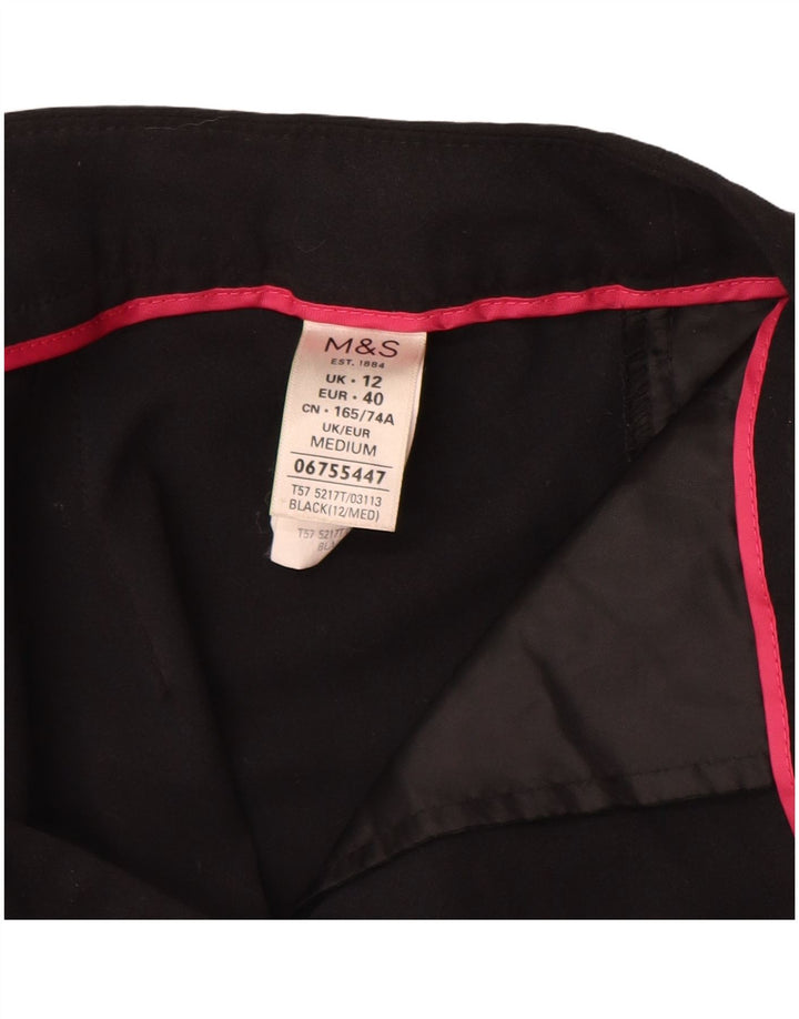Marks & Spencer Γυναικείο ίσιο παντελόνι UK 12 Medium W32 L31 Μαύρο