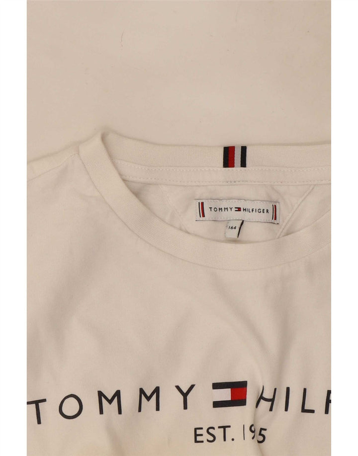 Tommy Hilfiger Boys Graphic Top Μακρυμάνικο 13-14 ετών Λευκό