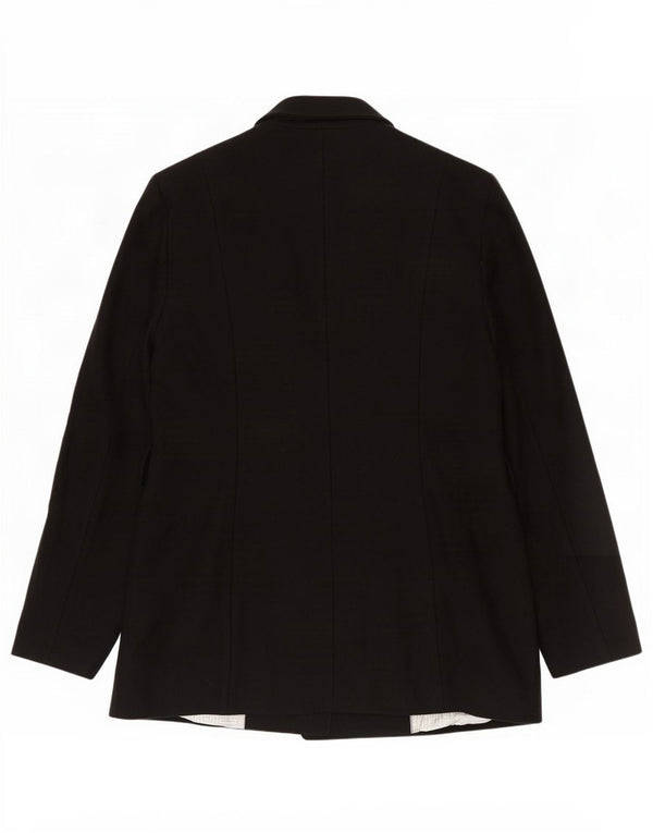 Ted Baker Womens 1 Button Blazer Jacket Size 4 Large Black Wool