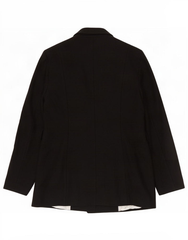 Ted Baker Womens 1 Button Blazer Jacket Size 4 Large Black Wool
