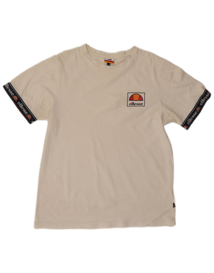 Ανδρικό γραφικό T-Shirt Ellesse Top Μεσαίο λευκό βαμβακερό