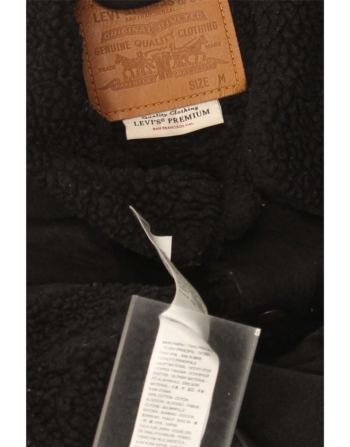 Ανδρικό τζιν Sherpa Jacket Levi's UK 38 μεσαίο μαύρο βαμβακερό