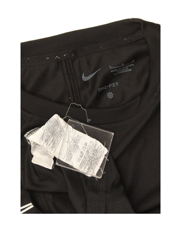 Ανδρικό T-shirt Nike Dri Fit Top Large Black Colorblock Πολυεστέρας