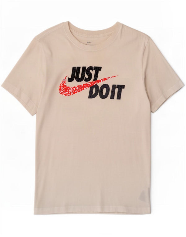 Ανδρικό γραφικό μπλουζάκι Nike, μικρό λευκό βαμβακερό