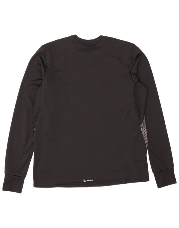 Adidas Ανδρικό τοπ Aeroready με μακρυμάνικο μεγάλο μαύρο χρώμα πολυεστέρας