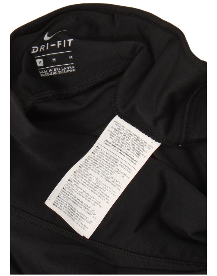 Γυναικείο κολάν NIKE Dri Fit Capri UK 12 μεσαίο μαύρο πολυεστέρα