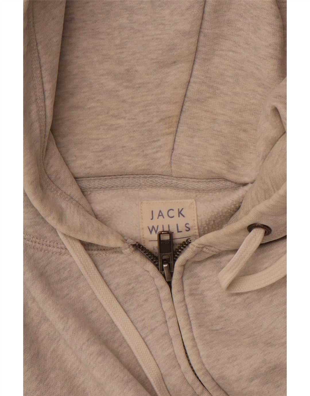 Ανδρικό πουλόβερ με κουκούλα με φερμουάρ JACK WILLS Μικρό βαμβακερό γκρι
