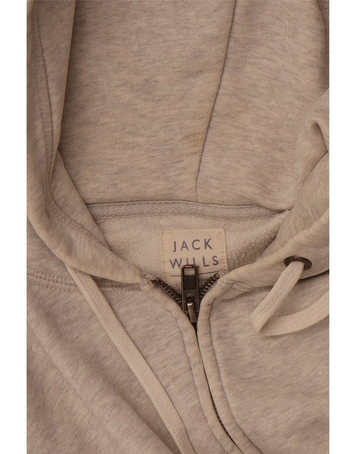 Ανδρικό πουλόβερ με κουκούλα με φερμουάρ JACK WILLS Μικρό βαμβακερό γκρι