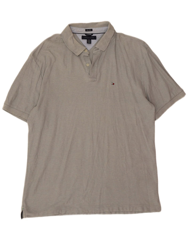 Tommy Hilfiger Ανδρικό πουκάμισο Polo Slim Fit 2XL Γκρι βαμβακερό