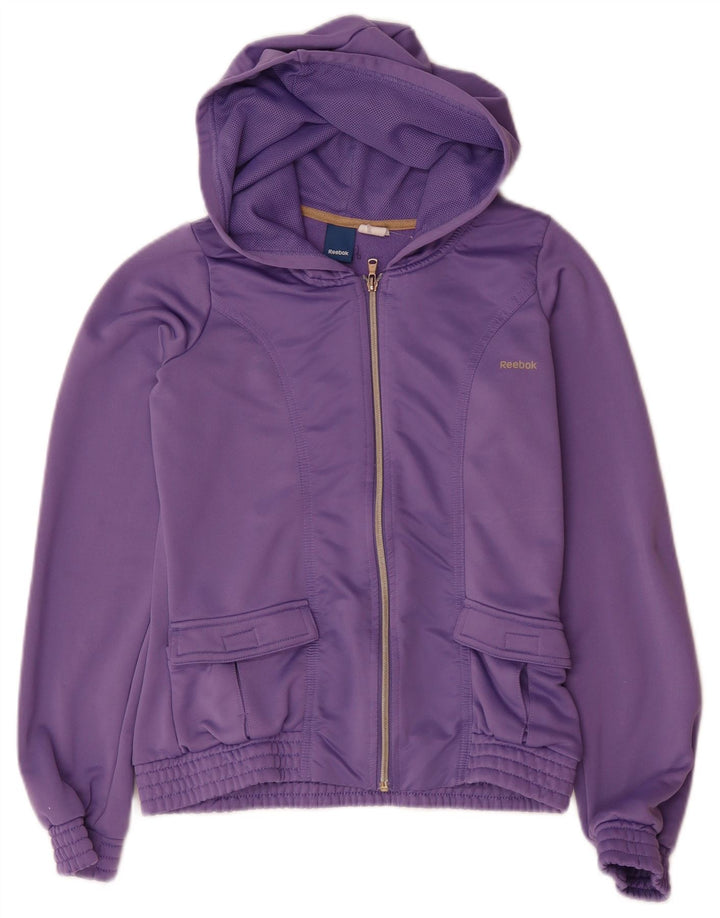 Γυναικείο πουλόβερ Reebok με φερμουάρ UK 12 Medium Purple Polyester