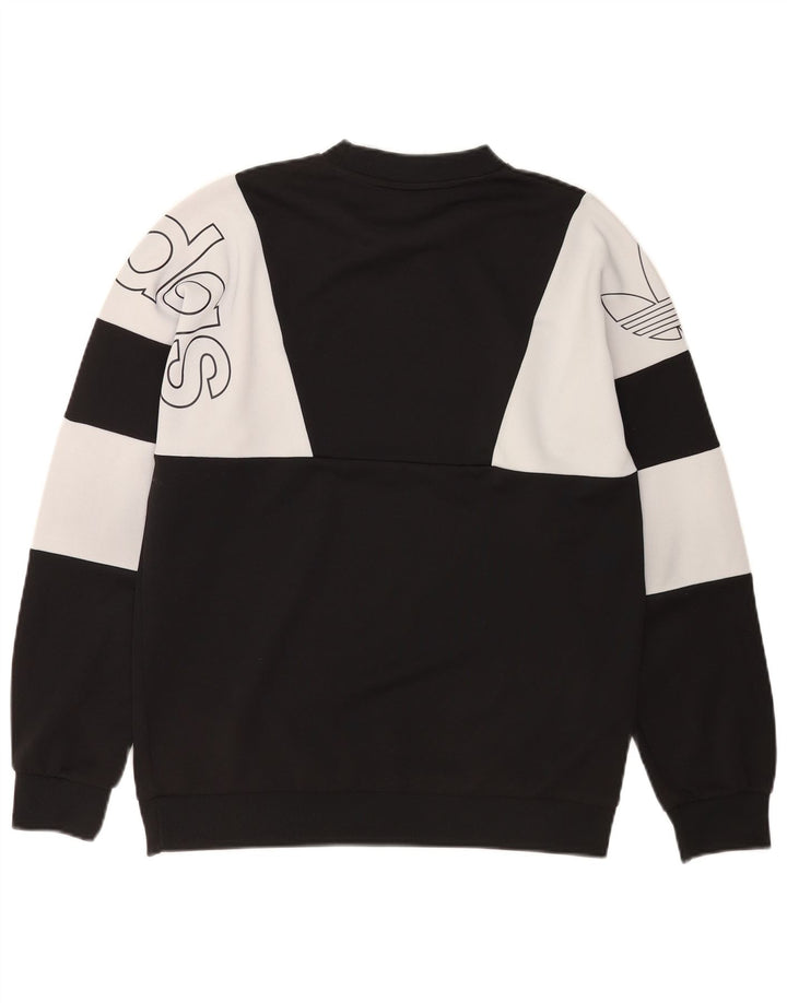 Ανδρικό γραφικό φούτερ Adidas Jumper Medium Black Colourblock Polyester