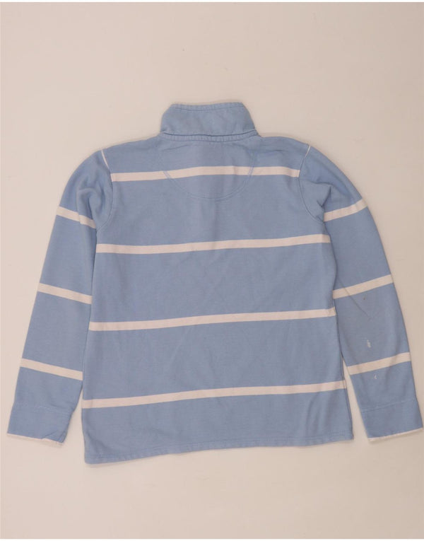 Crew Clothing Womens Zip Neck Sweatshirt Jumper UK 12 Medium Blue Striped