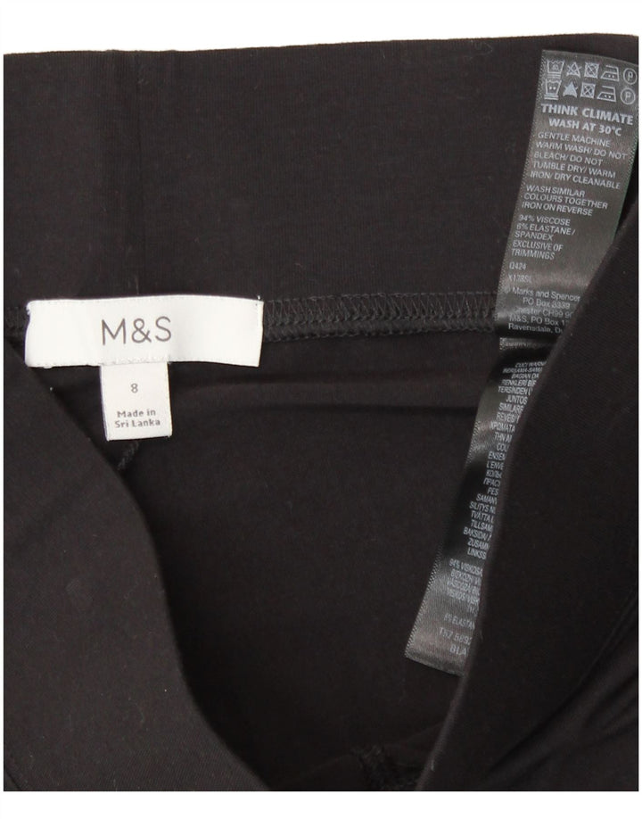 Marks & Spencer Γυναικεία κολάν Crop UK 8 Small Black Viscose