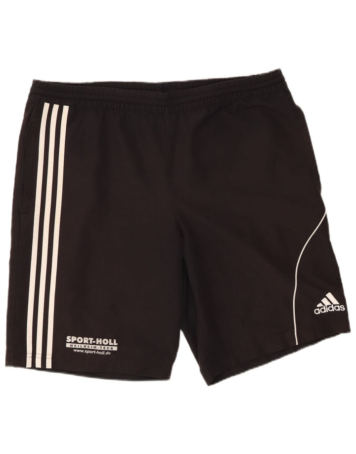 Ανδρικό αθλητικό σορτς Adidas μεγάλο μαύρο πολυεστέρα