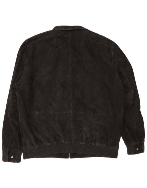 Ανδρικό μπουφάν Christian Berg Bomber Suede UK 38 Medium Navy Blue Suede