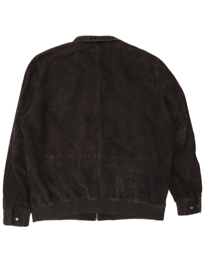 Ανδρικό μπουφάν Christian Berg Bomber Suede UK 38 Medium Navy Blue Suede