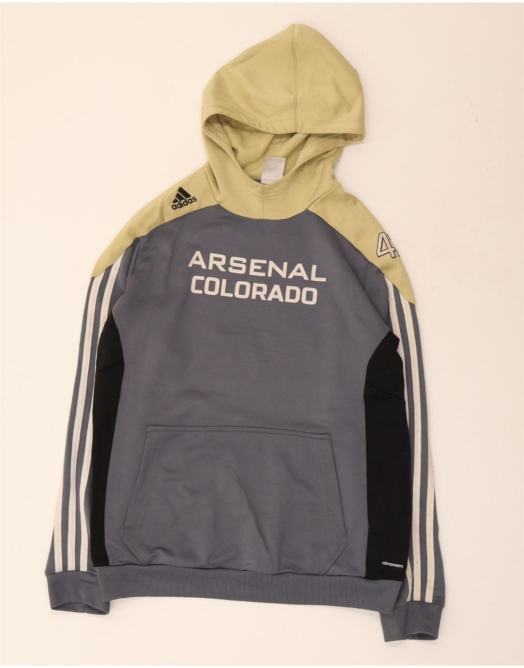ADIDAS Γυναικεία Arsenal Colorado Hoodie Jumper UK 16/18 Large Grey