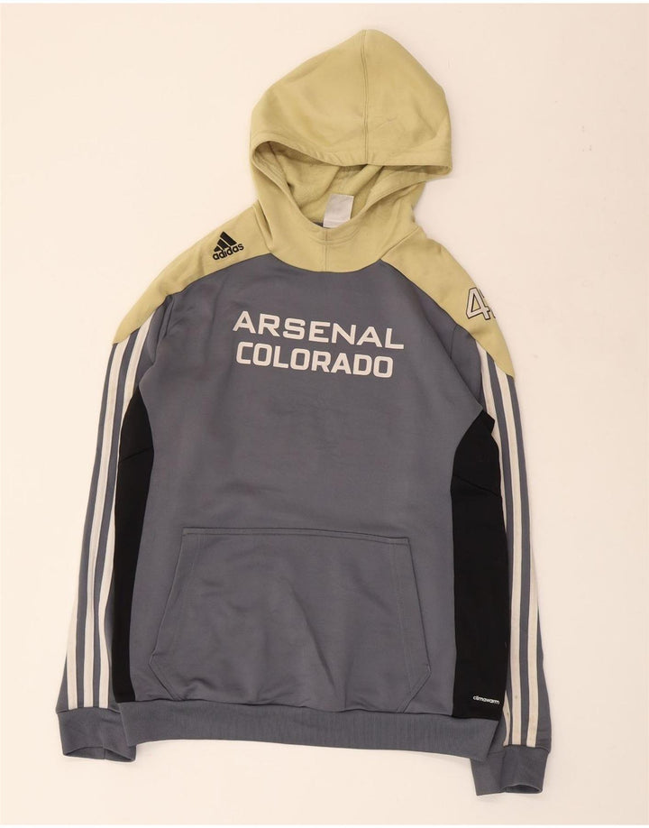 ADIDAS Γυναικεία Arsenal Colorado Hoodie Jumper UK 16/18 Large Grey