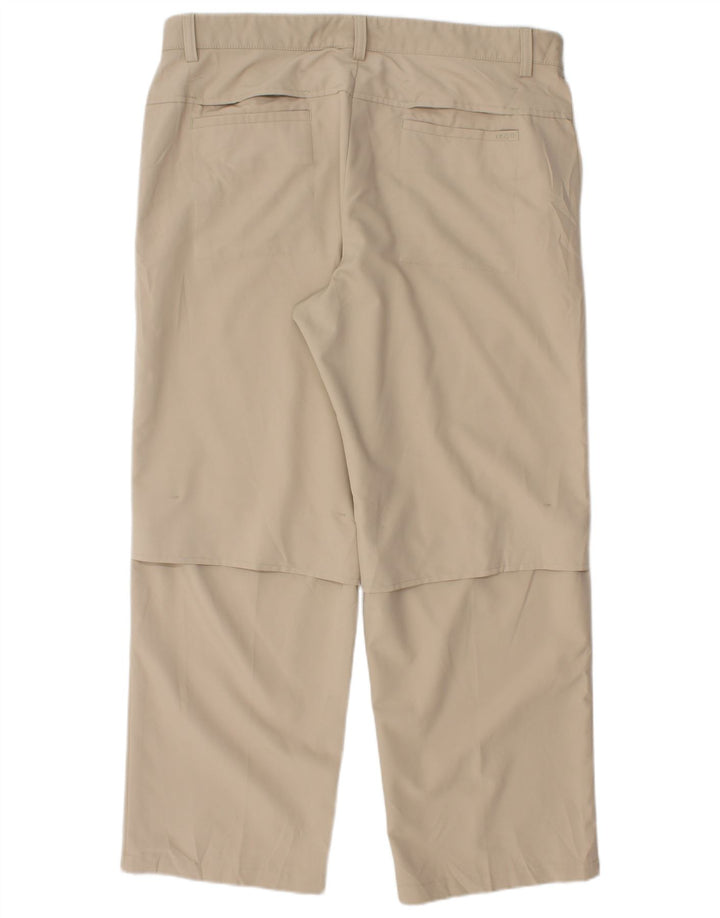 Ανδρικό ίσιο παντελόνι Chino Izod W36 L28 Beige Polyester