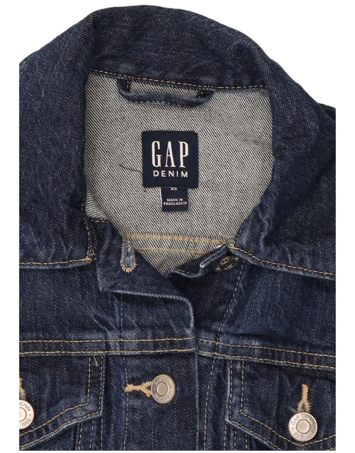 GAP Γυναικείο Τζιν Μπουφάν UK 6 XS Navy Blue Cotton