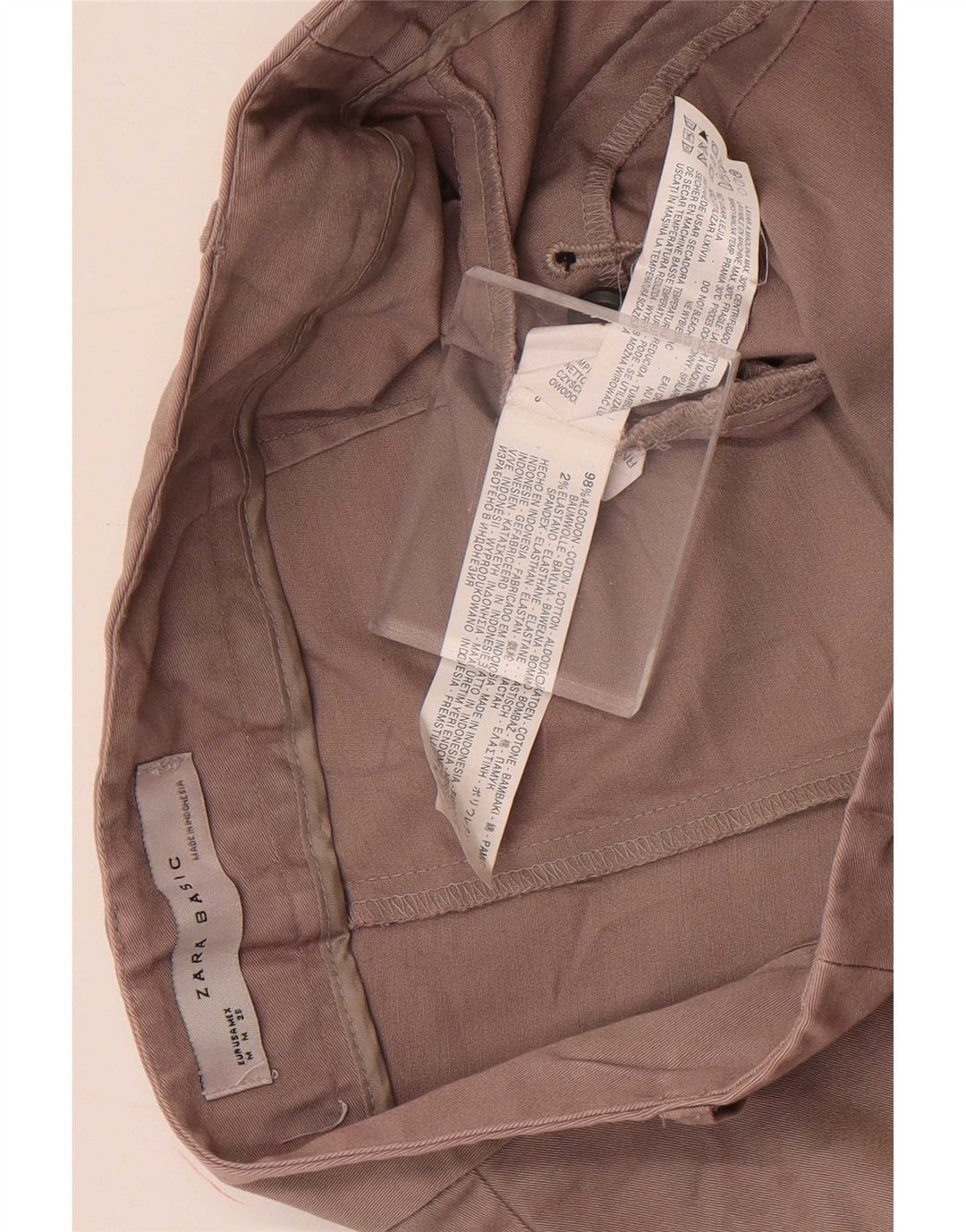 Zara Γυναικείο Casual Σορτς Μεσαίο W28 Καφέ Βαμβακερό
