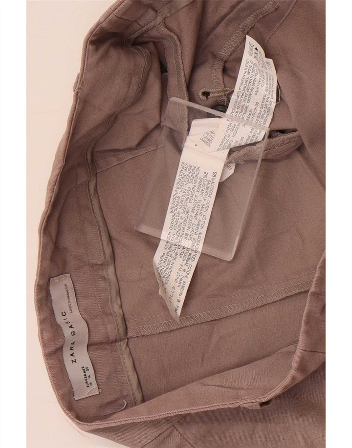 Zara Γυναικείο Casual Σορτς Μεσαίο W28 Καφέ Βαμβακερό