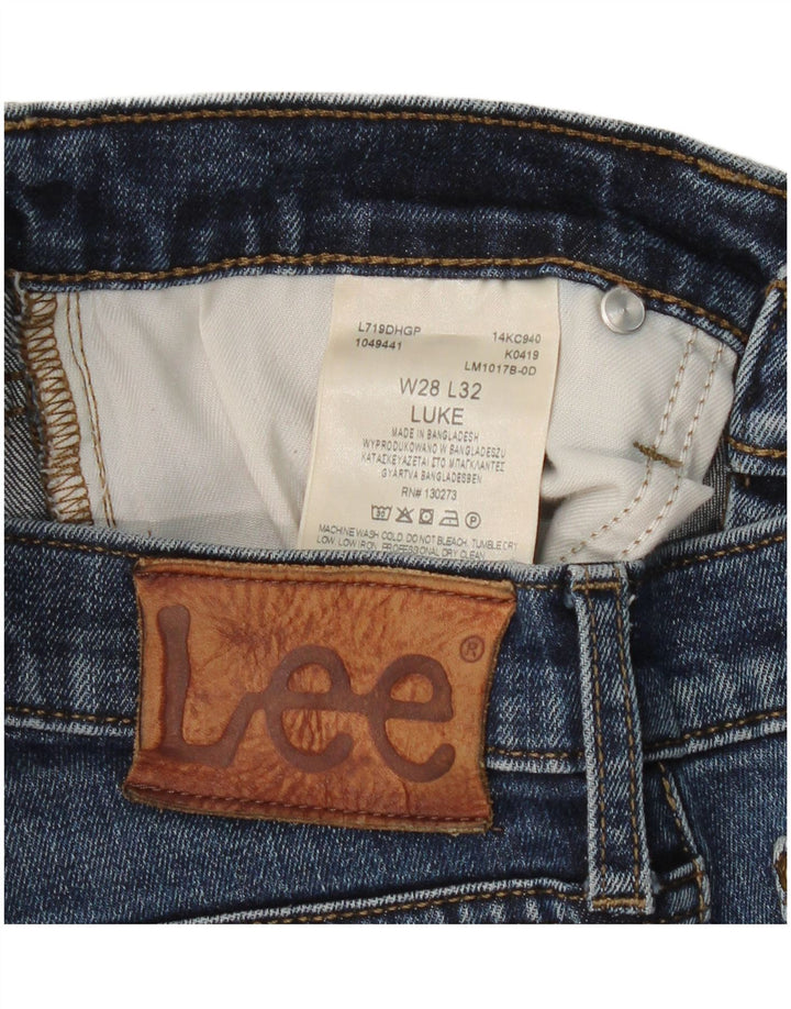 LEE Γυναικείο Τζιν Luke Slim W28 L32 Μπλε βαμβακερό