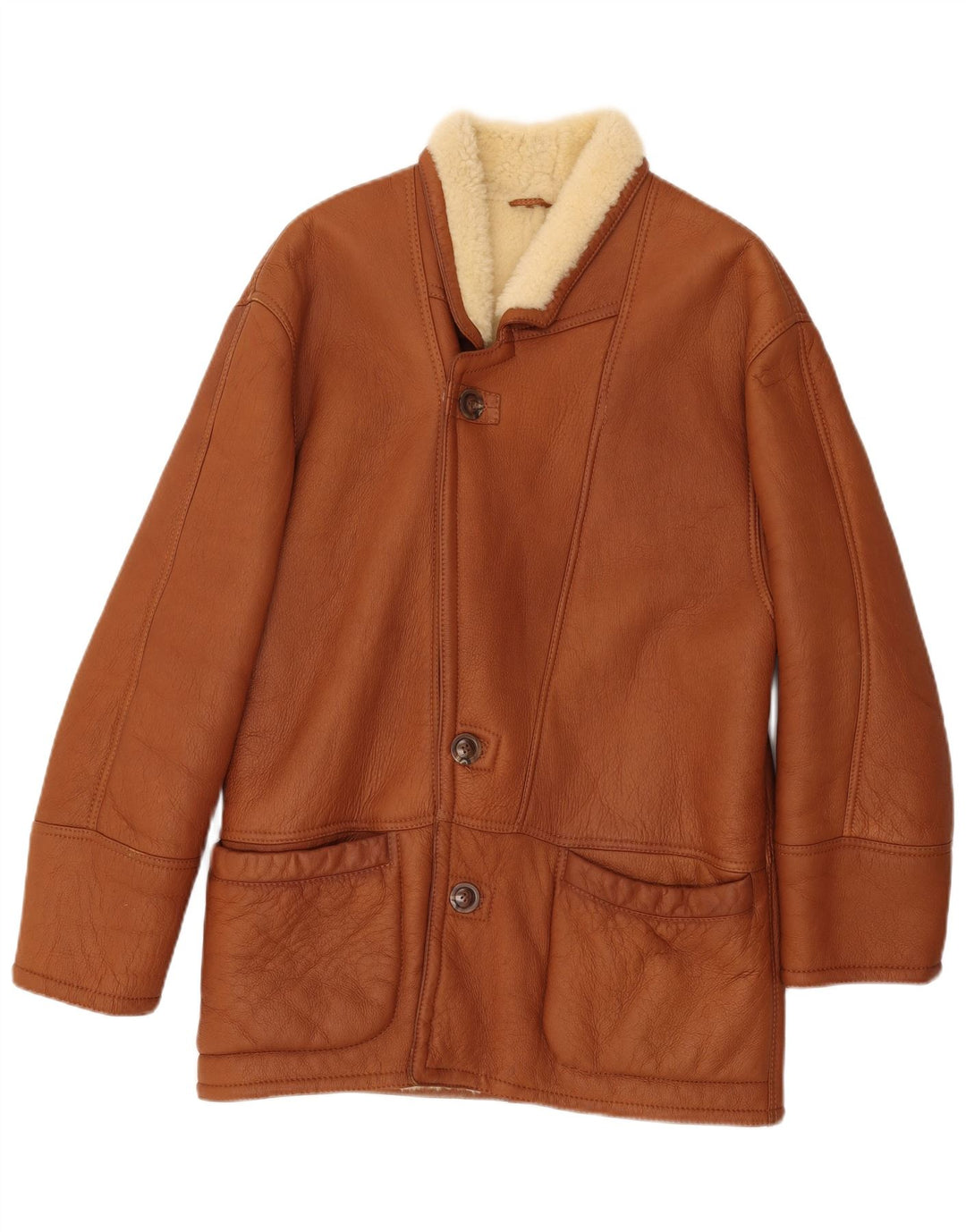 Ανδρικό Shearling Jacket VINTAGE IT 52 XL Καφέ Shearling