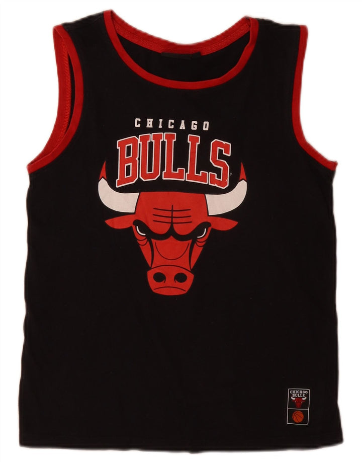 NBA Boys Chicago Bulls Graphic Vest Top 11-12 Years Black Cotton