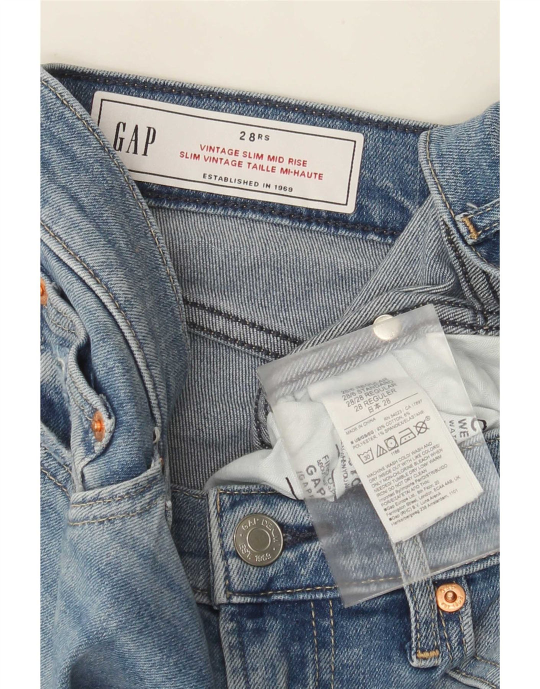 Gap Γυναικείο Ψηλόλεπτο Τζιν W28 L27 Μπλε βαμβακερό