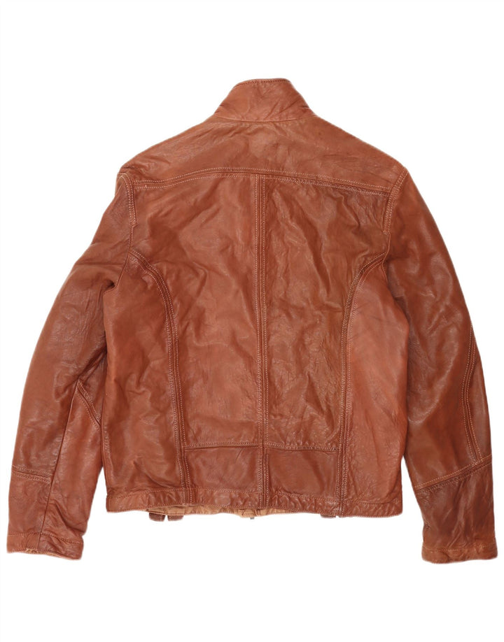 Vintage Ανδρικό αναστρέψιμο Δερμάτινο Μπουφάν UK 40 Large Brown