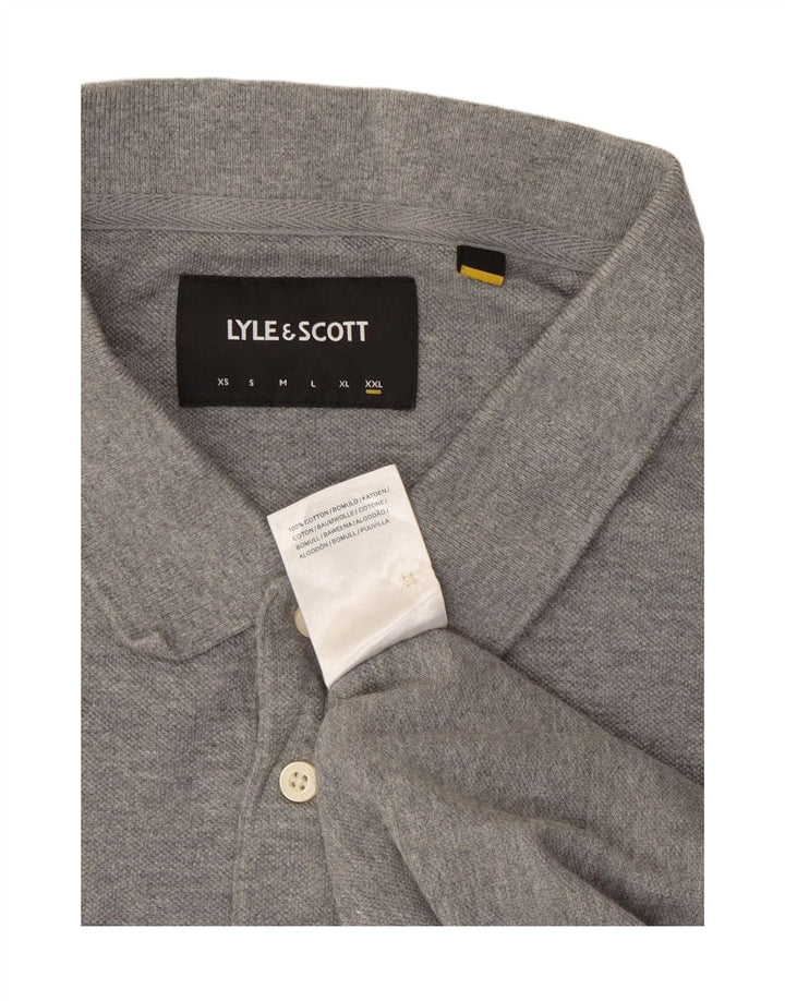 Lyle & Scott Ανδρικό πουκάμισο Polo 2XL Γκρι βαμβακερό