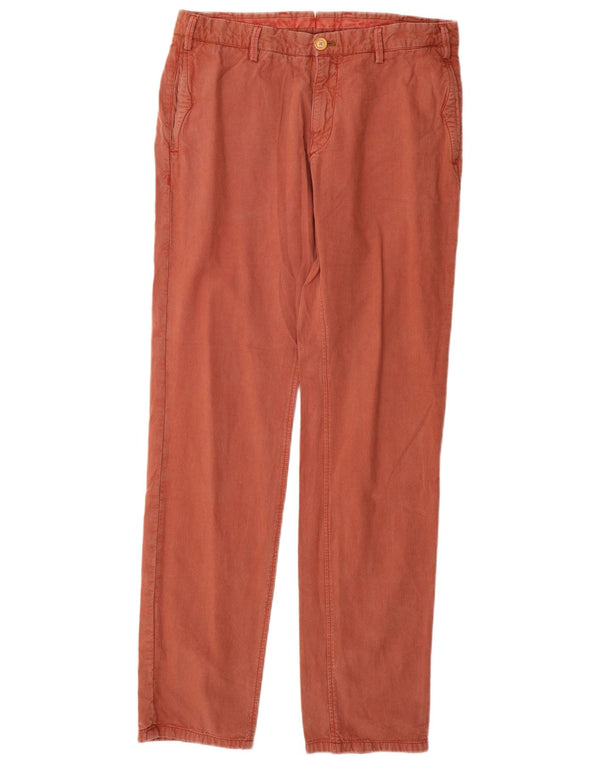 MASSIMO DUTTI Ανδρικό παντελόνι Chino σε καθημερινή εφαρμογή EU 42 Large W32 L32 Red