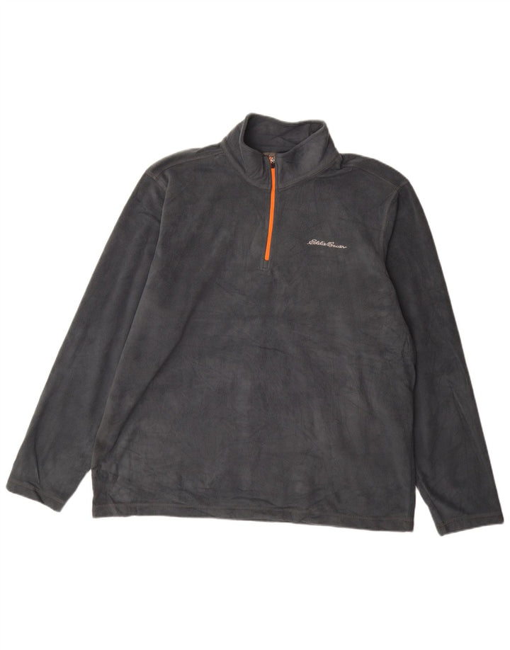 Eddie Bauer Ανδρικό φερμουάρ Fleece Jumper XL Γκρι πολυεστέρας