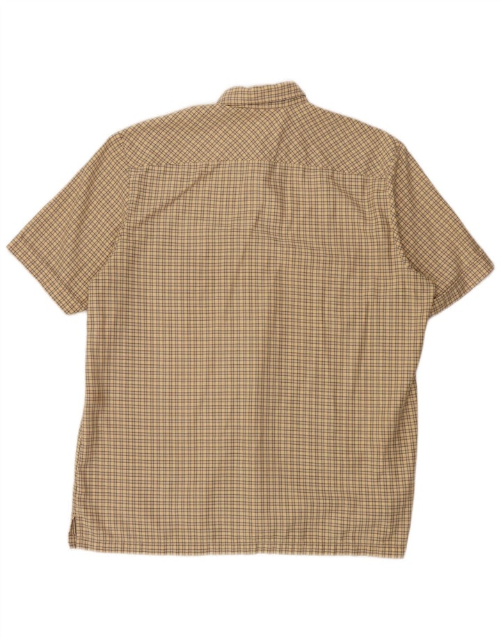Ανδρικό κοντομάνικο πουκάμισο Levi's Large Beige Check Cotton