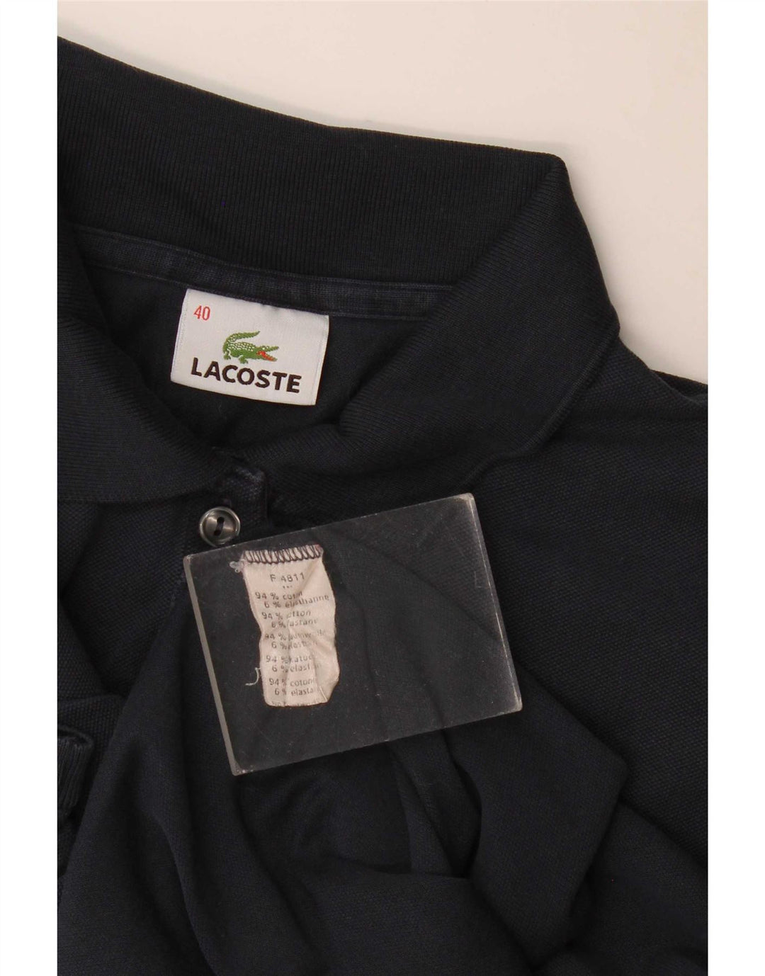 Γυναικείο πουκάμισο πόλο Lacoste νούμερο 40 Μεσαίο μπλε βαμβακερό