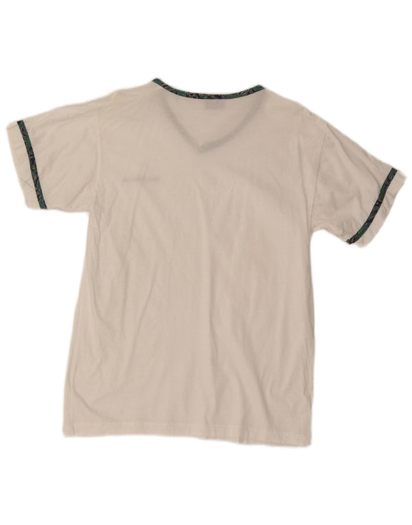Ανδρικό T-Shirt Roccobarocco Μπλουζάκι από μεσαίο λευκό βαμβακερό