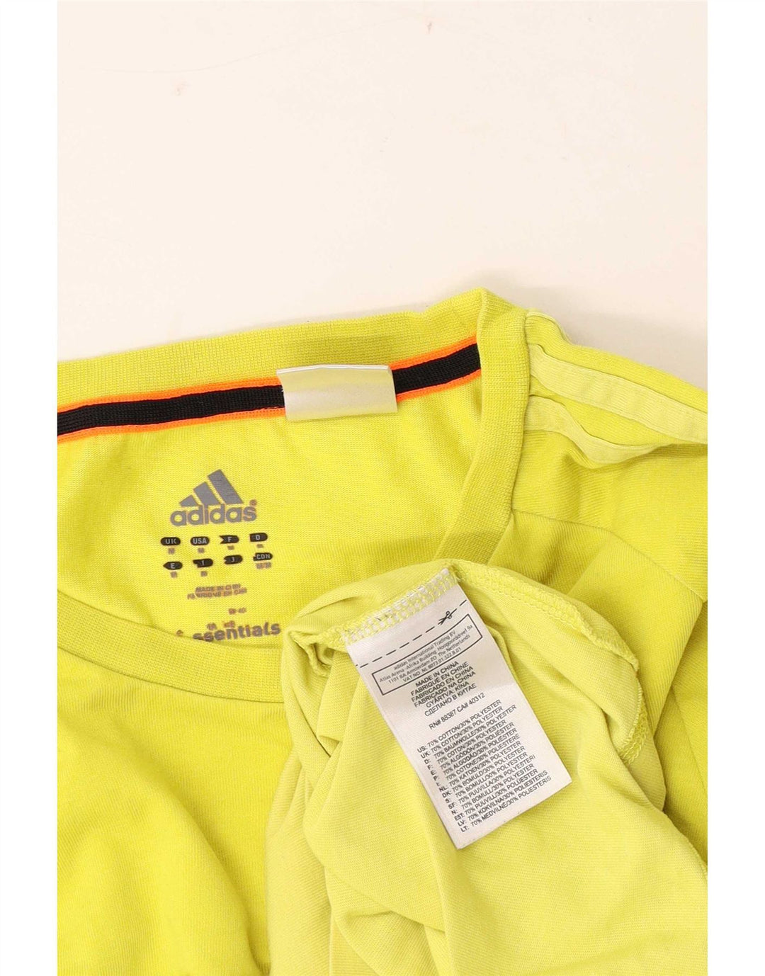Ανδρικό T-Shirt Adidas Climalite Τοπ μεσαίο κίτρινο βαμβακερό