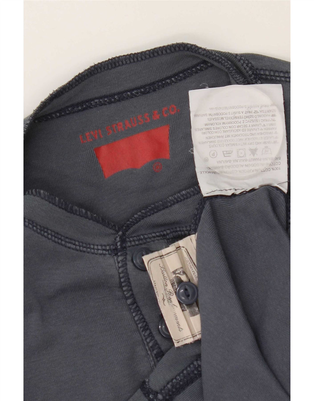 Ανδρικό μπλουζάκι Levi's μακρυμάνικο μεσαίο μπλε βαμβακερό