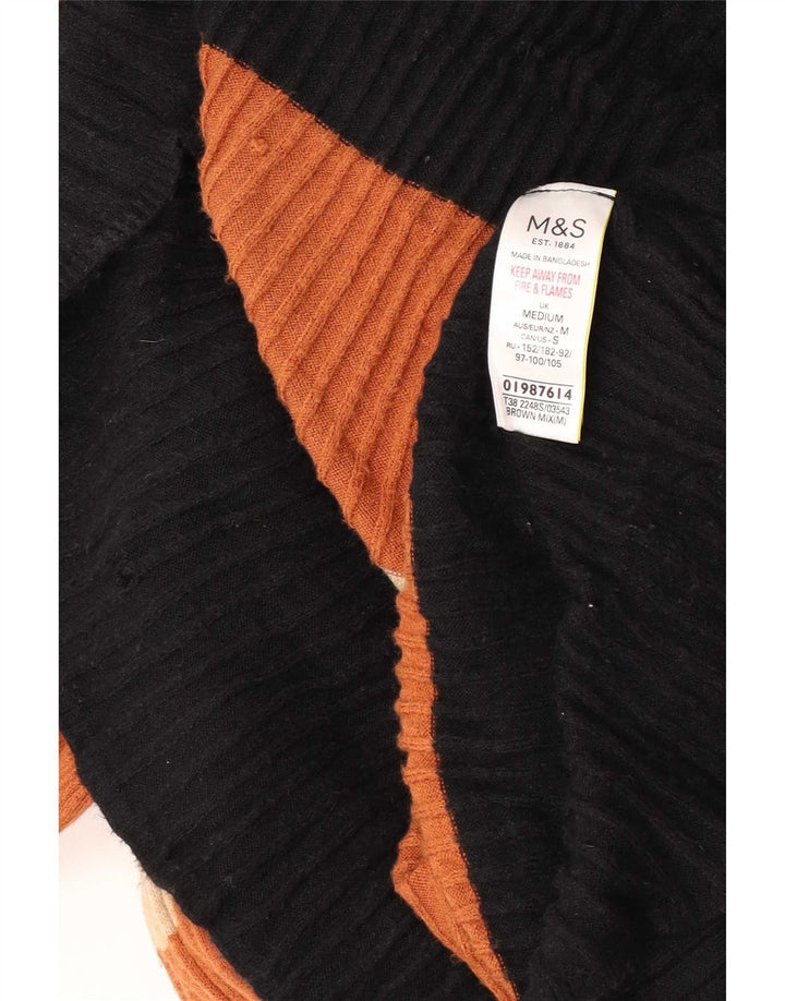 Marks & Spencer Γυναικείο Maxi Jumper Φόρεμα UK 12 Μεσαίο καφέ ριγέ