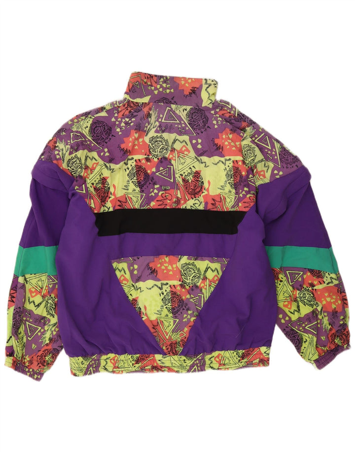 Vintage γυναικεία αθλητική φόρμα Top Jacket UK 16 Large πολύχρωμη γεωμετρική