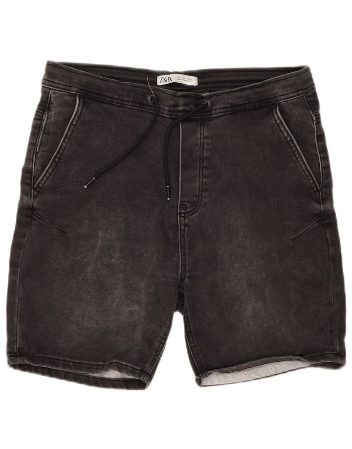 Zara Γυναικείο τζιν σορτς μεγάλο W32 γκρι βαμβακερό