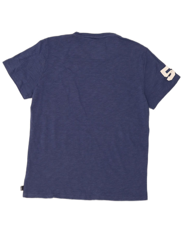 Superdry Ανδρικό γραφικό T-Shirt Top 2XL Μπλε βαμβακερό